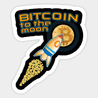 Bitcoin - To the Moon Sticker